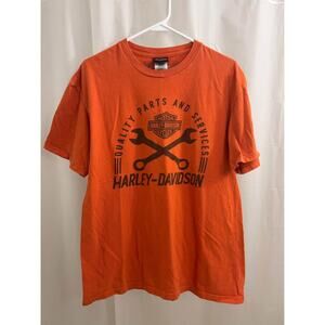Harley Davidson Orange T Shirt, size L